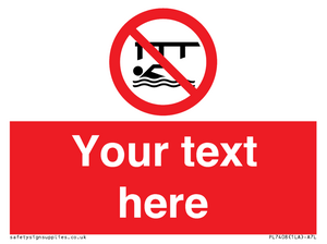 Custom Do not swim in the vicinity of piers